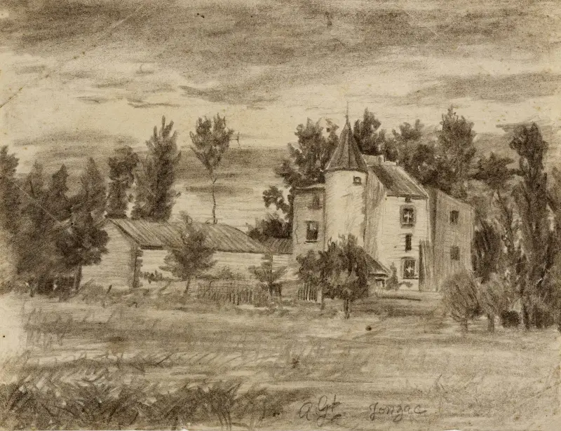 Manoir à Jonzac av Arthur-Joseph Gueniot