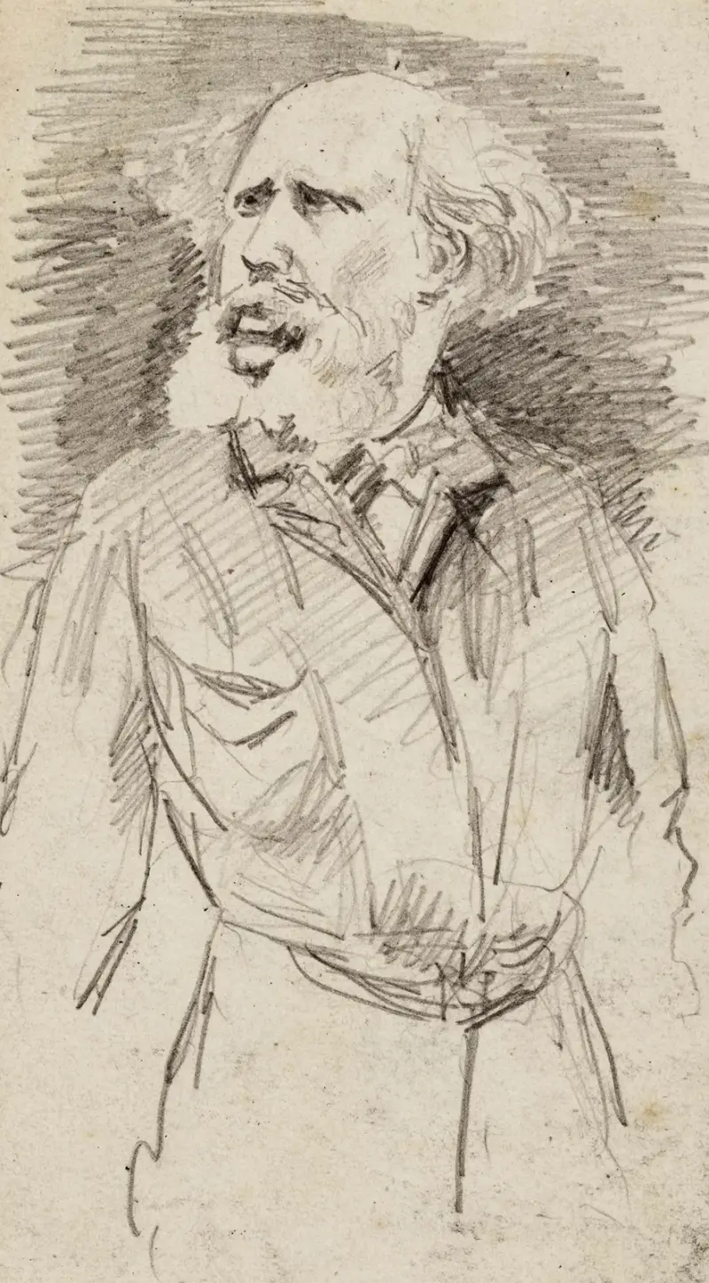 Porträtt av skäggig man av Arthur-Joseph Gueniot