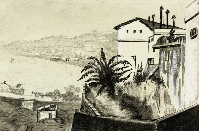Villa vid havet av Arthur-Joseph Gueniot