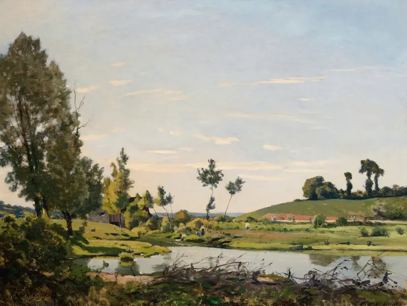 En flodvy av Henri-Joseph Harpignies