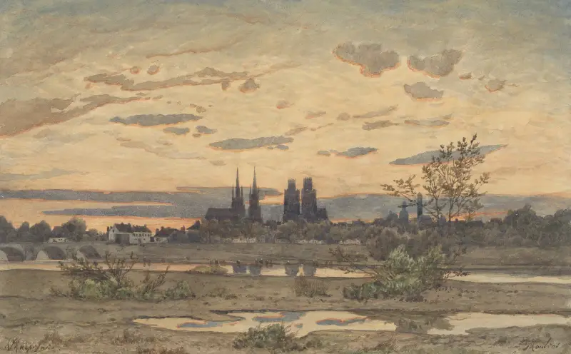 Utsikt över Moulins av Henri-Joseph Harpignies