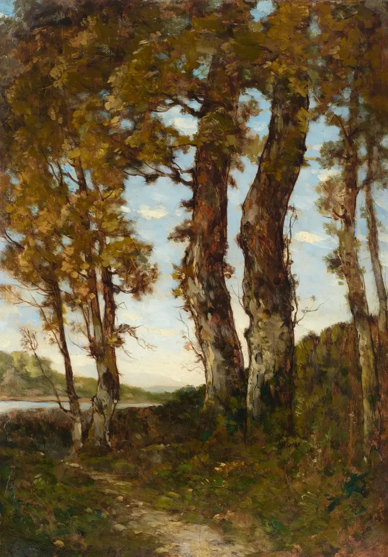 Träd vid Loire av Henri-Joseph Harpignies