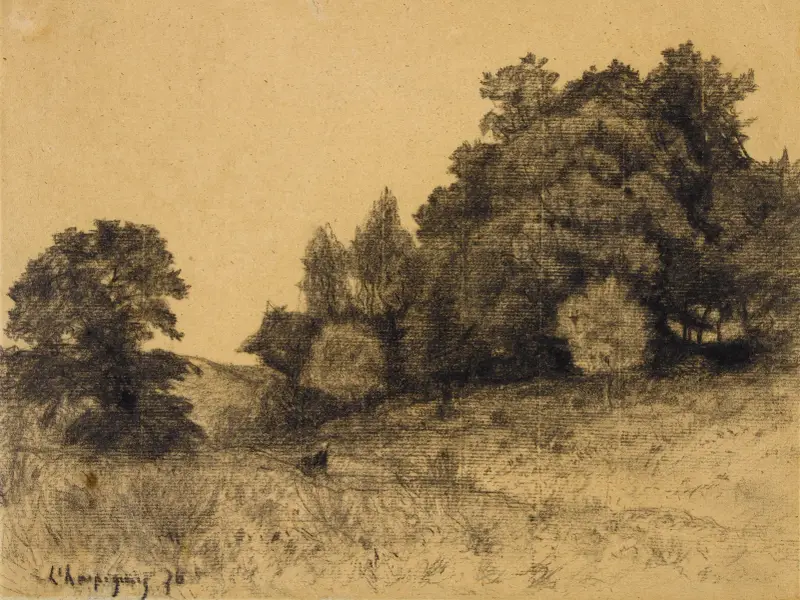Trädgrupp av Henri-Joseph Harpignies