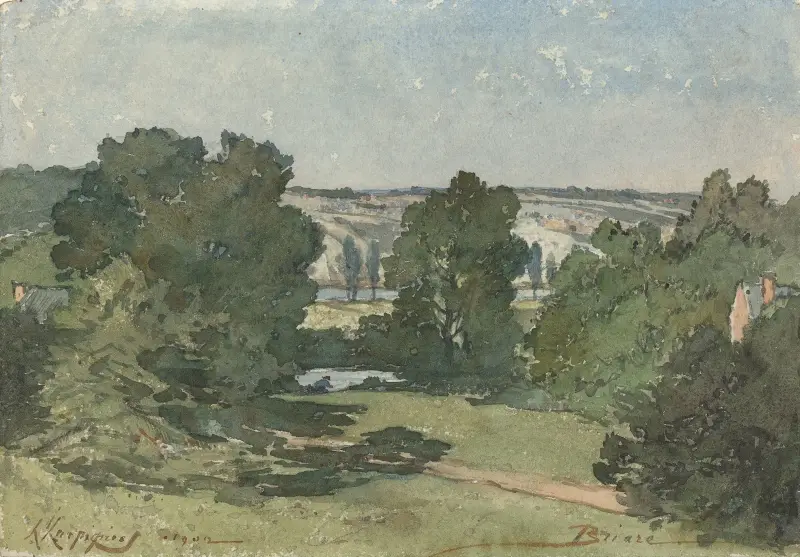 Briare av Henri-Joseph Harpignies
