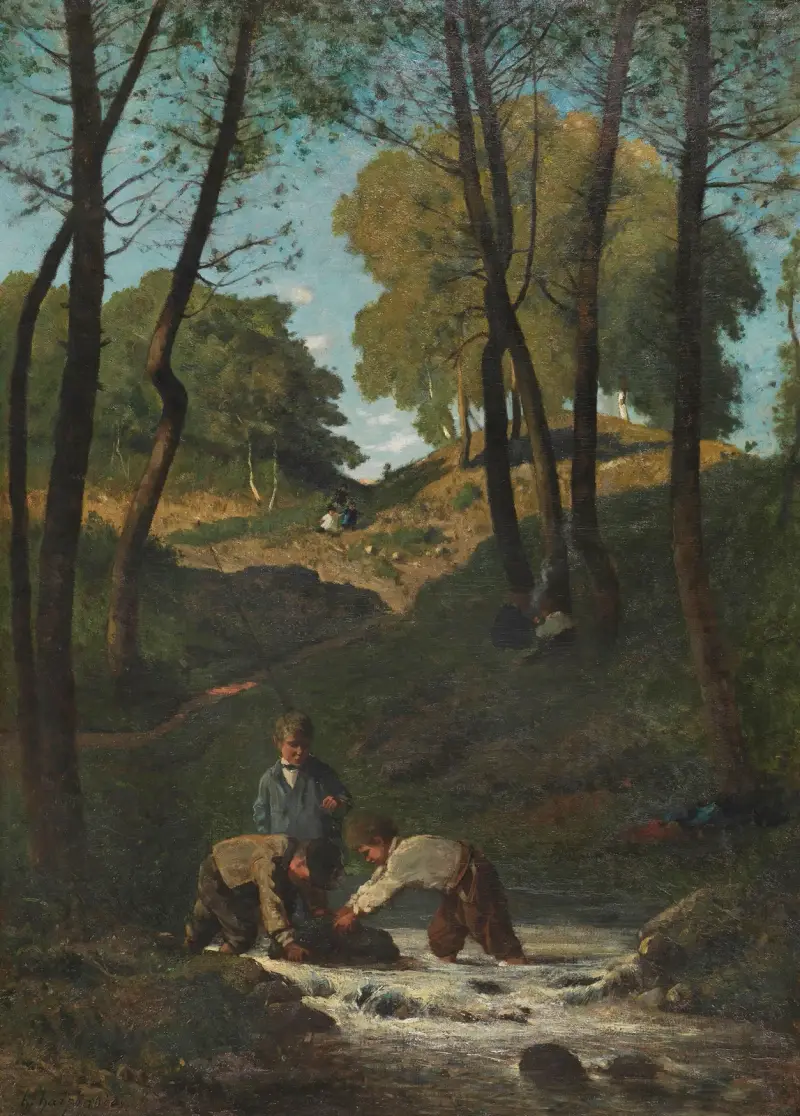 Kräftfiskare av Henri-Joseph Harpignies