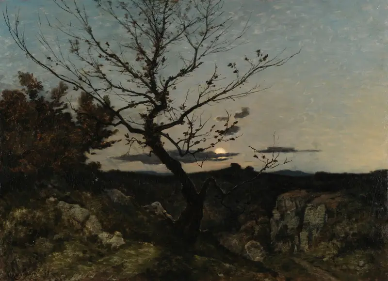 Månsken i trakten av Marseille av Henri-Joseph Harpignies