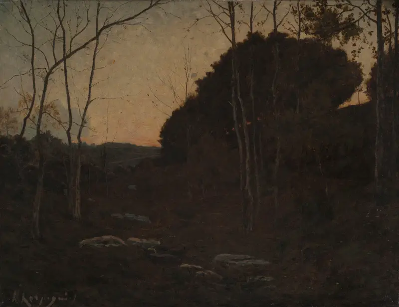 Skogsglänta i Fontainebleau av Henri-Joseph Harpignies