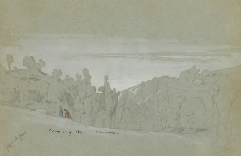 Crémieu, gorges de la Fusa av Henri-Joseph Harpignies