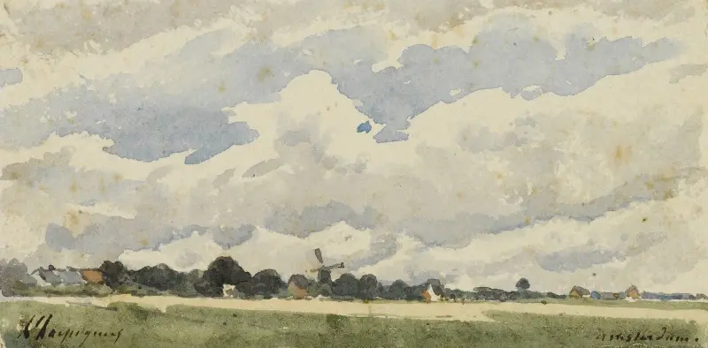 Himmelsstudie av Henri-Joseph Harpignies