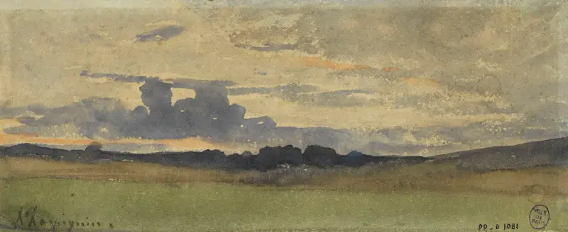 Studie av himmel av Henri-Joseph Harpignies