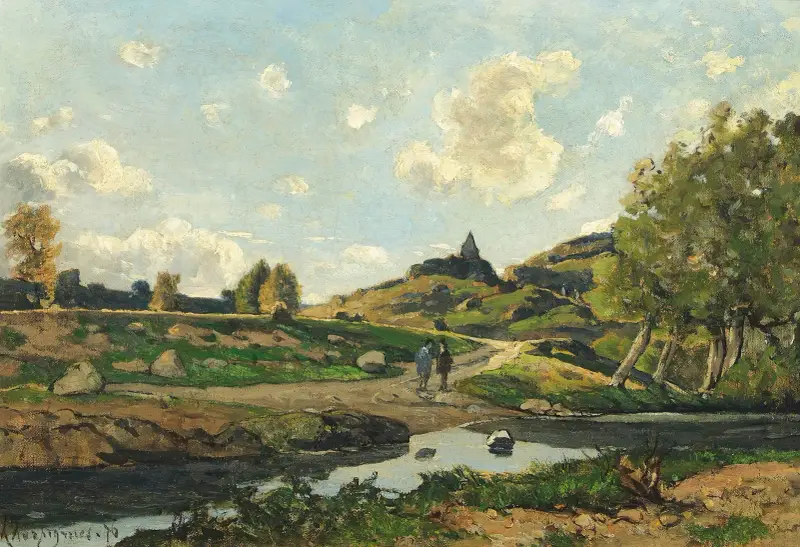 La Chapelle Sainte Étienne av Henri-Joseph Harpignies
