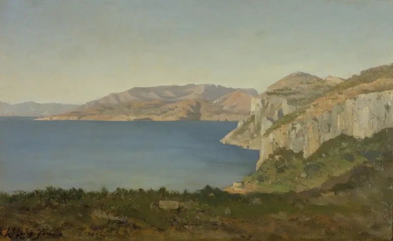 Azurkusten, vik vid Medelhavet av Henri-Joseph Harpignies