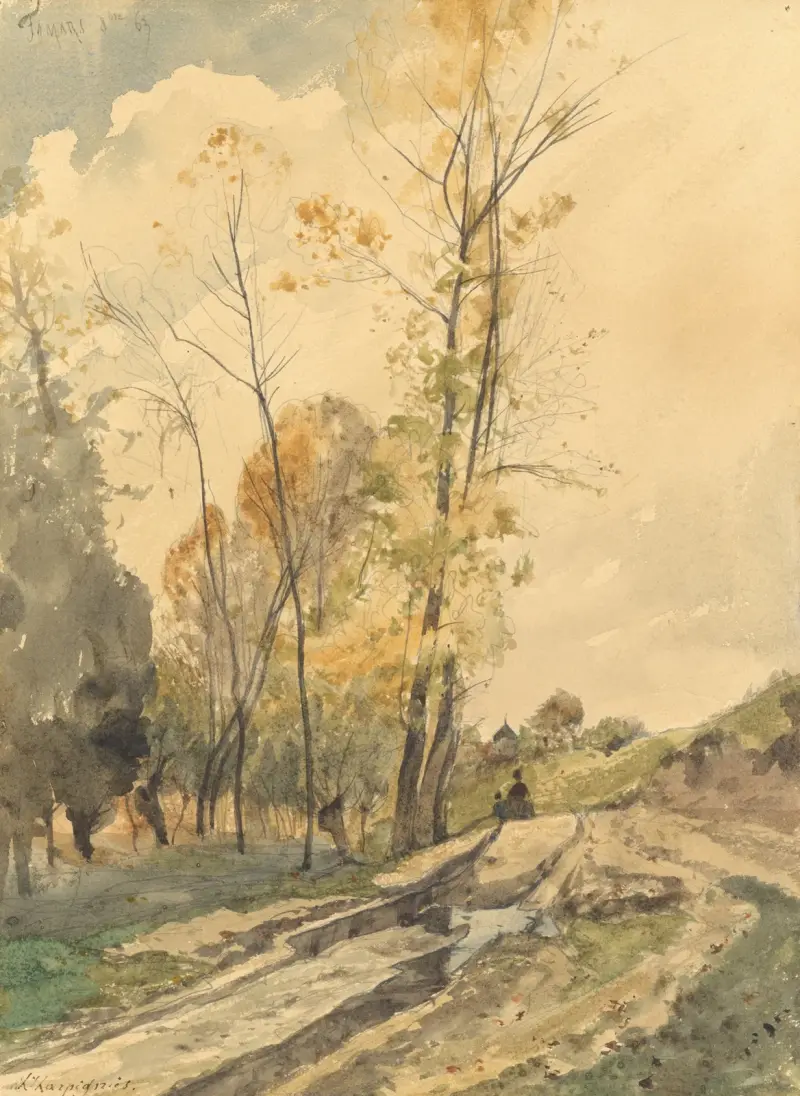 Landskap vid Famars av Henri-Joseph Harpignies
