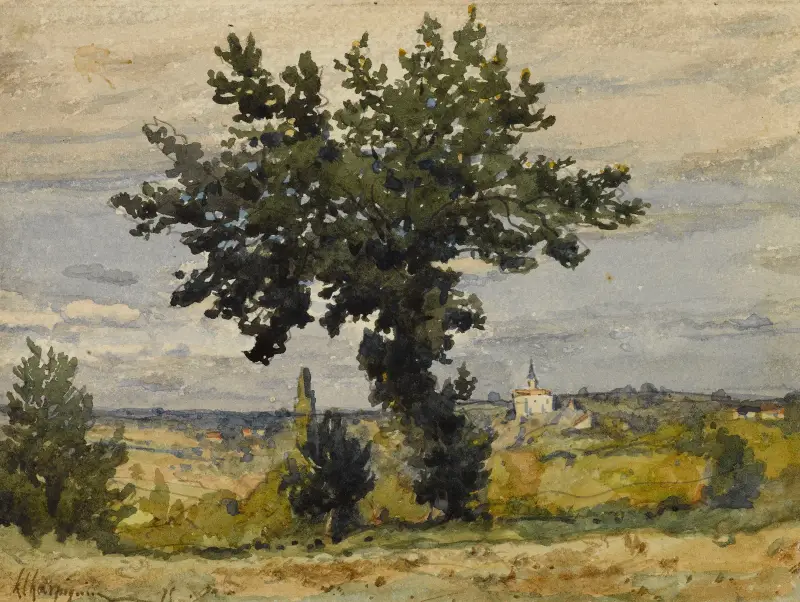 L’arbre au bord du chemin av Henri-Joseph Harpignies