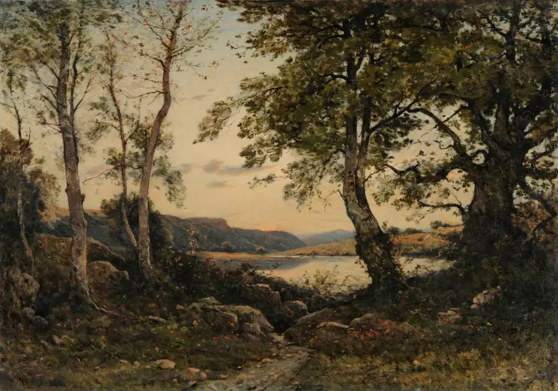 Gryningen av Henri-Joseph Harpignies
