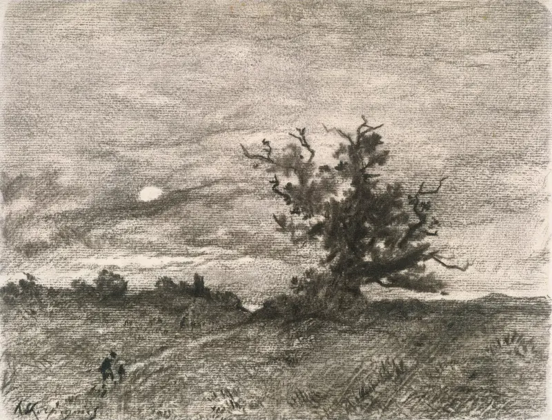 Månskenslandskap av Henri-Joseph Harpignies