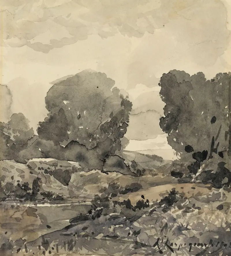 Landskap av Henri-Joseph Harpignies
