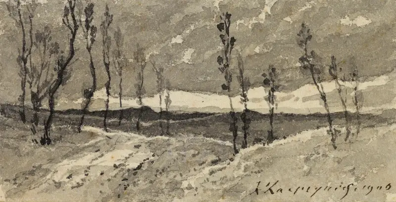 Bergslandskap av Henri-Joseph Harpignies