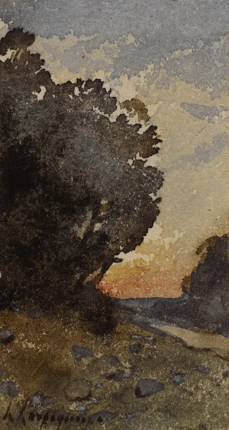 Litet landskap av Henri-Joseph Harpignies