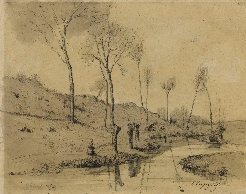 Flod av Henri-Joseph Harpignies