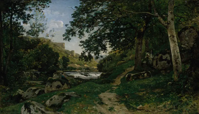 Den steniga stigen i Morvan av Henri-Joseph Harpignies