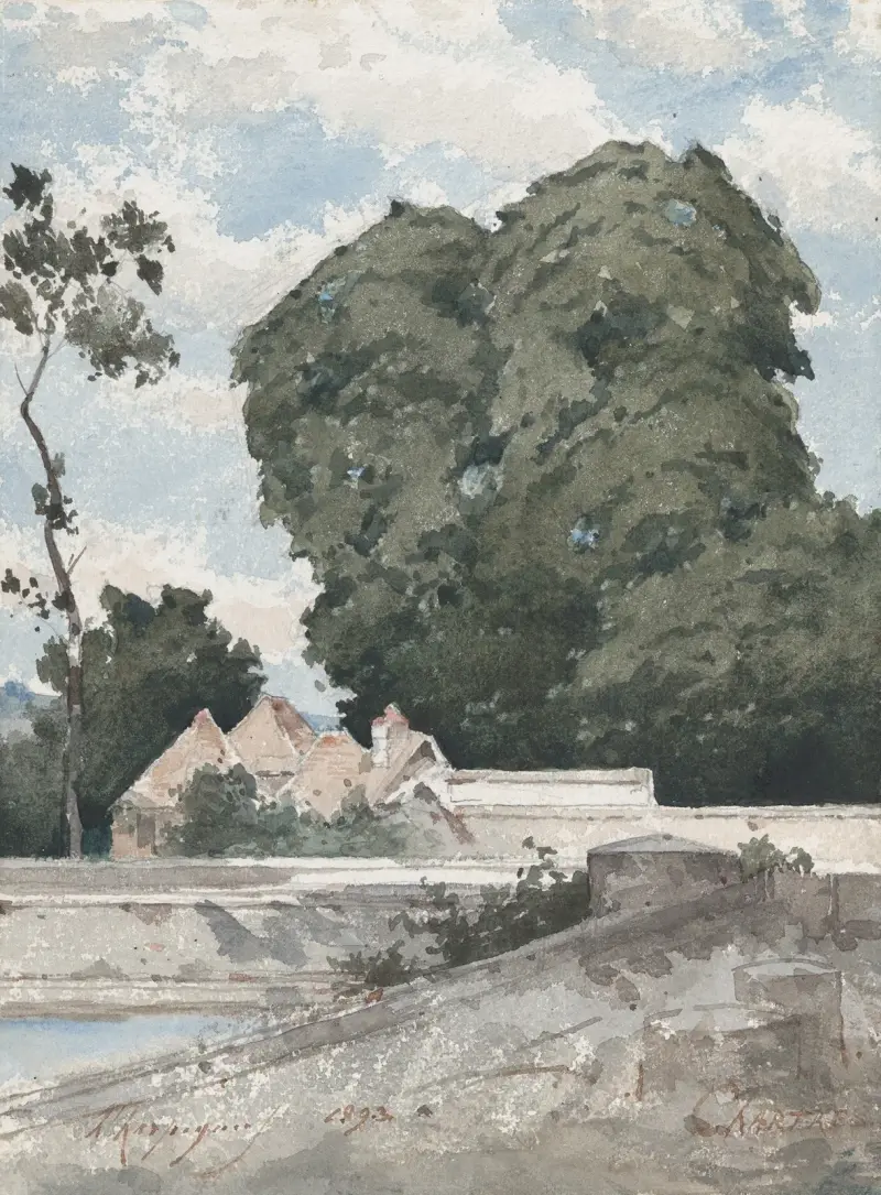 Utsikt från murarna i Chartres av Henri-Joseph Harpignies