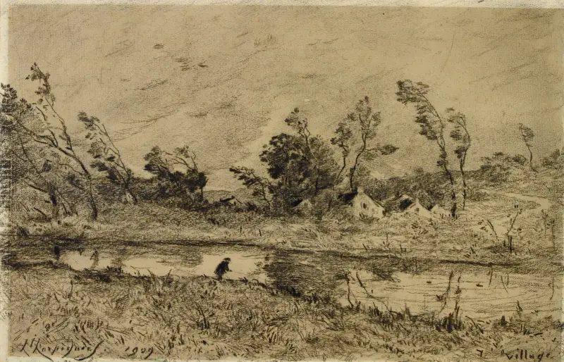 Dorf von Henri-Joseph Harpignies