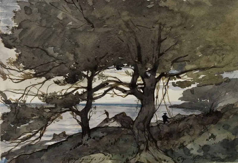 Vy från Cap Martin av Henri-Joseph Harpignies