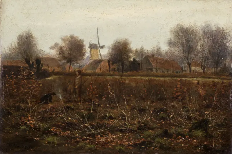 Väderkvarn i Valenciennes av Henri-Joseph Harpignies