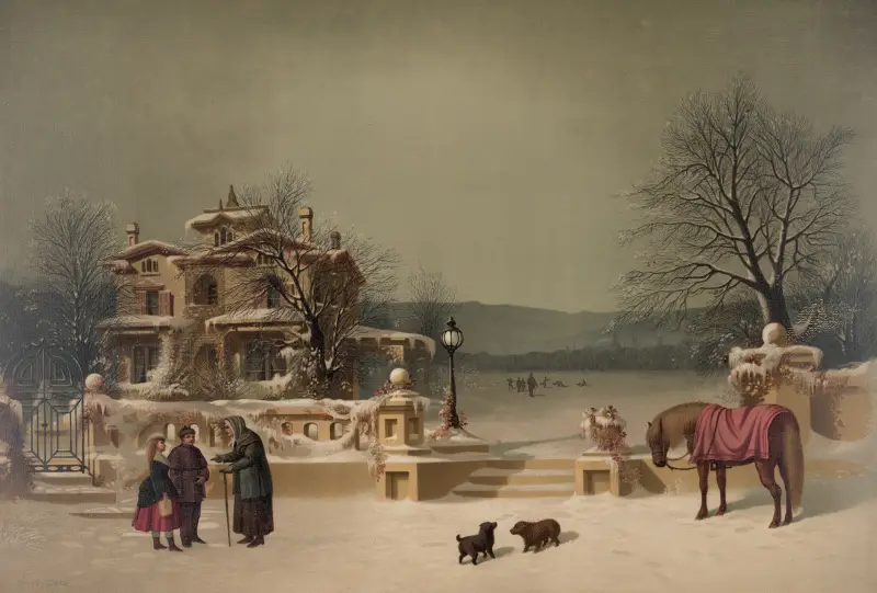 Amerikanische Winterszene von Joseph Hoover