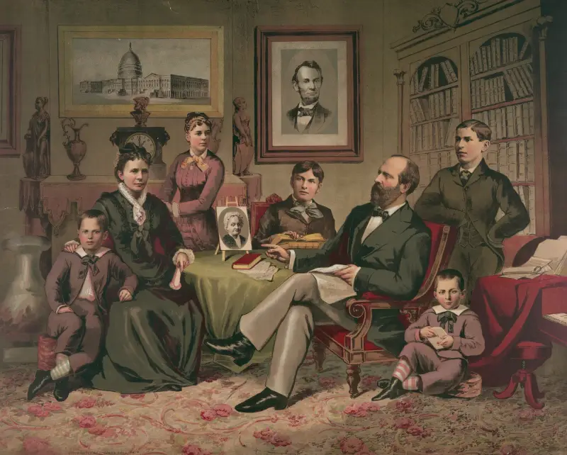 President Garfield and family av Joseph Hoover