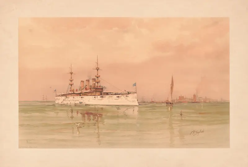 U.S. cruiser New York av Joseph Hoover