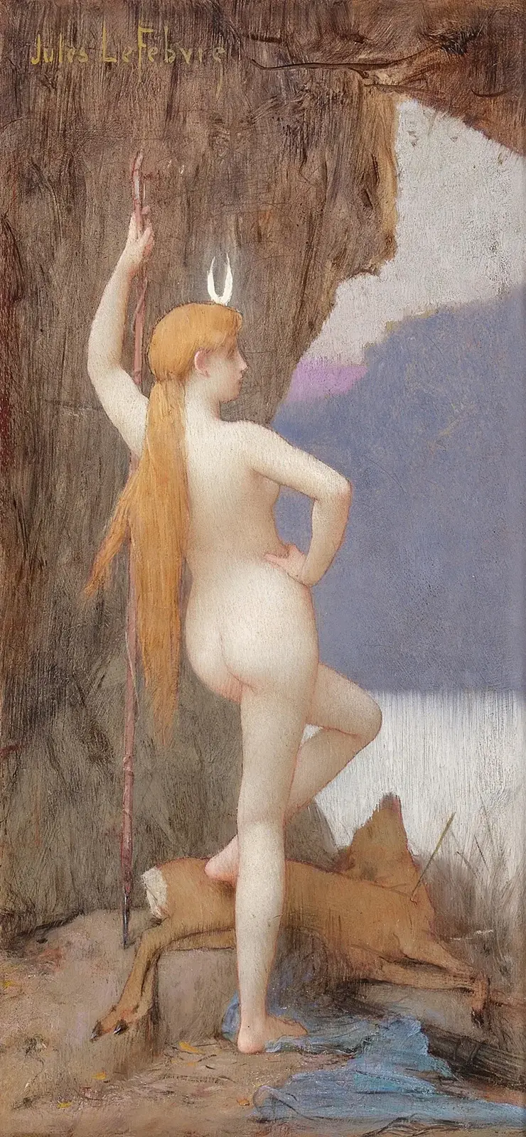 Diana, The Huntress av Jules Joseph Lefebvre