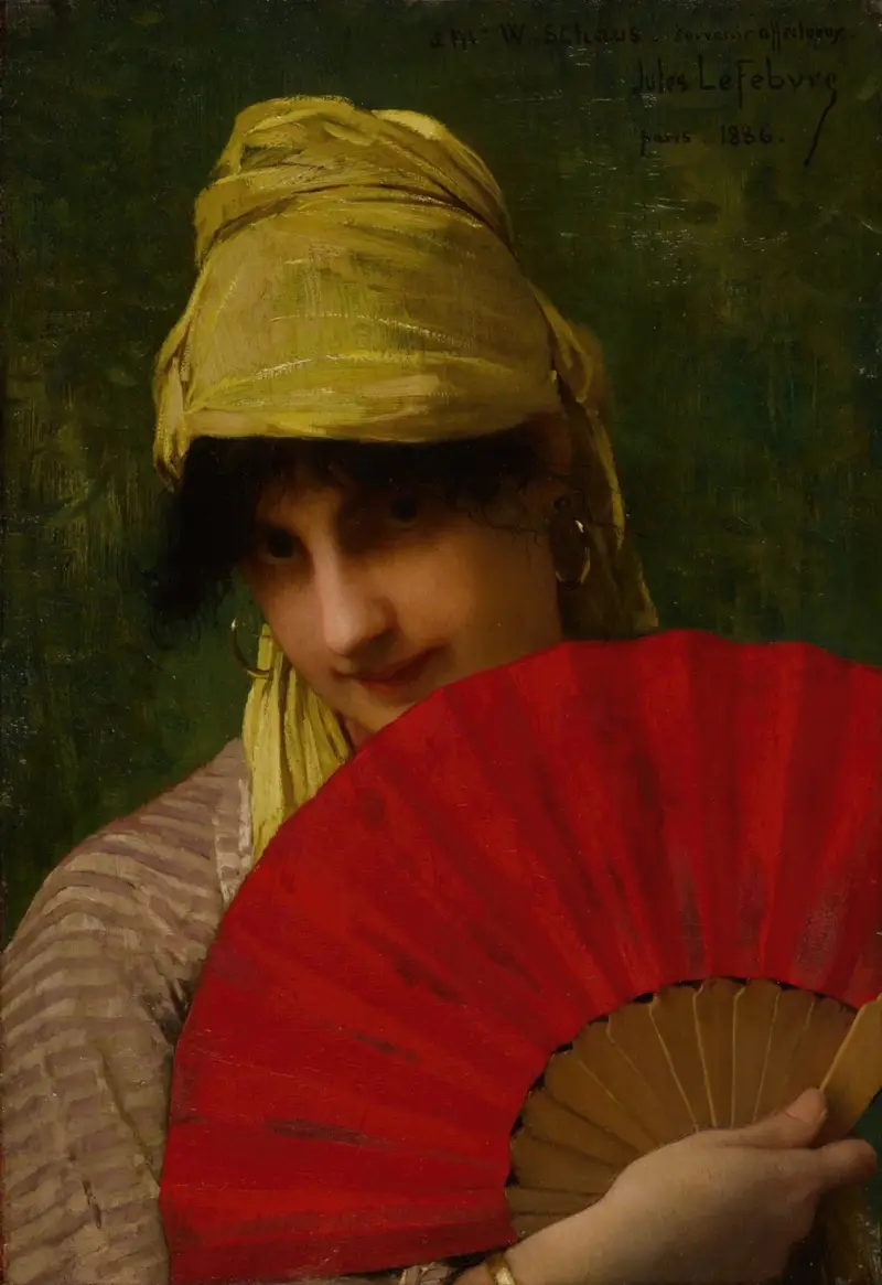 Der rote Fächer von Jules Joseph Lefebvre