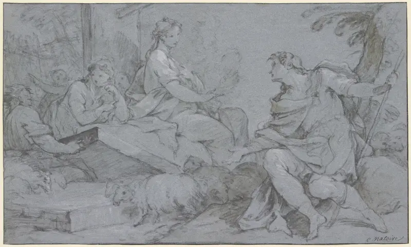 Jacob and Rachel at the Well av Charles-Joseph Natoire