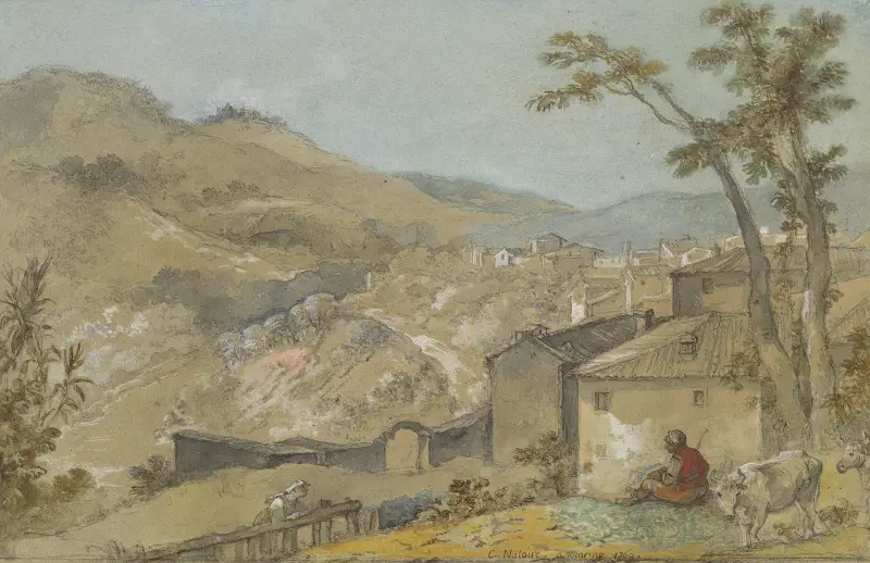 Marino and the Alban Hills av Charles-Joseph Natoire