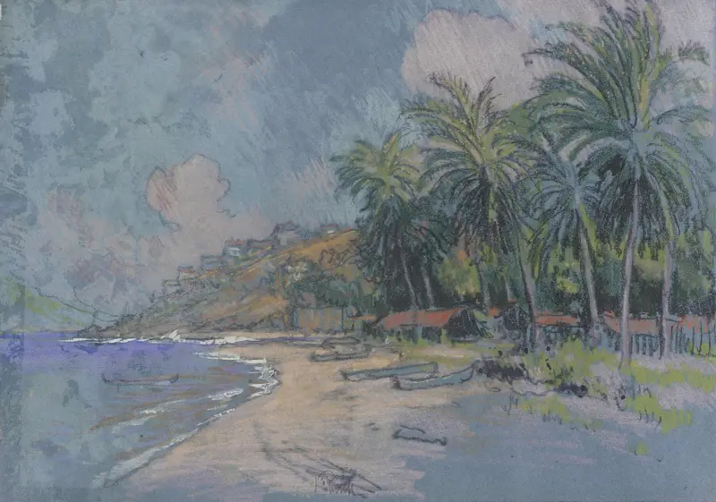 Strand, Acapulco av Joseph Pennell