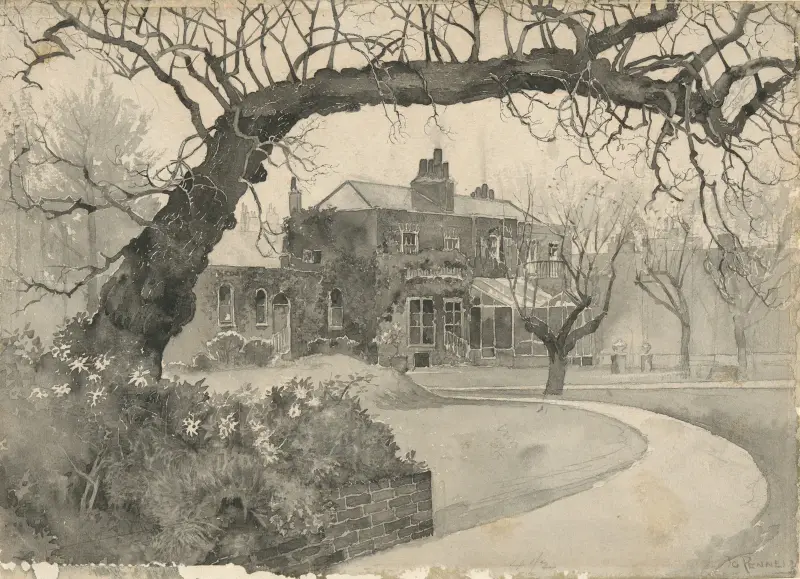 Chelsea Rectory av Joseph Pennell