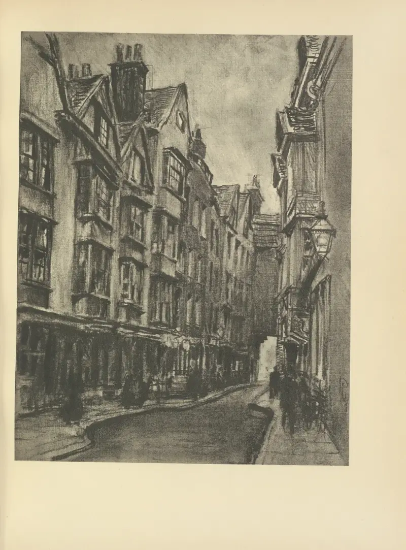 Cloth Fair av Joseph Pennell