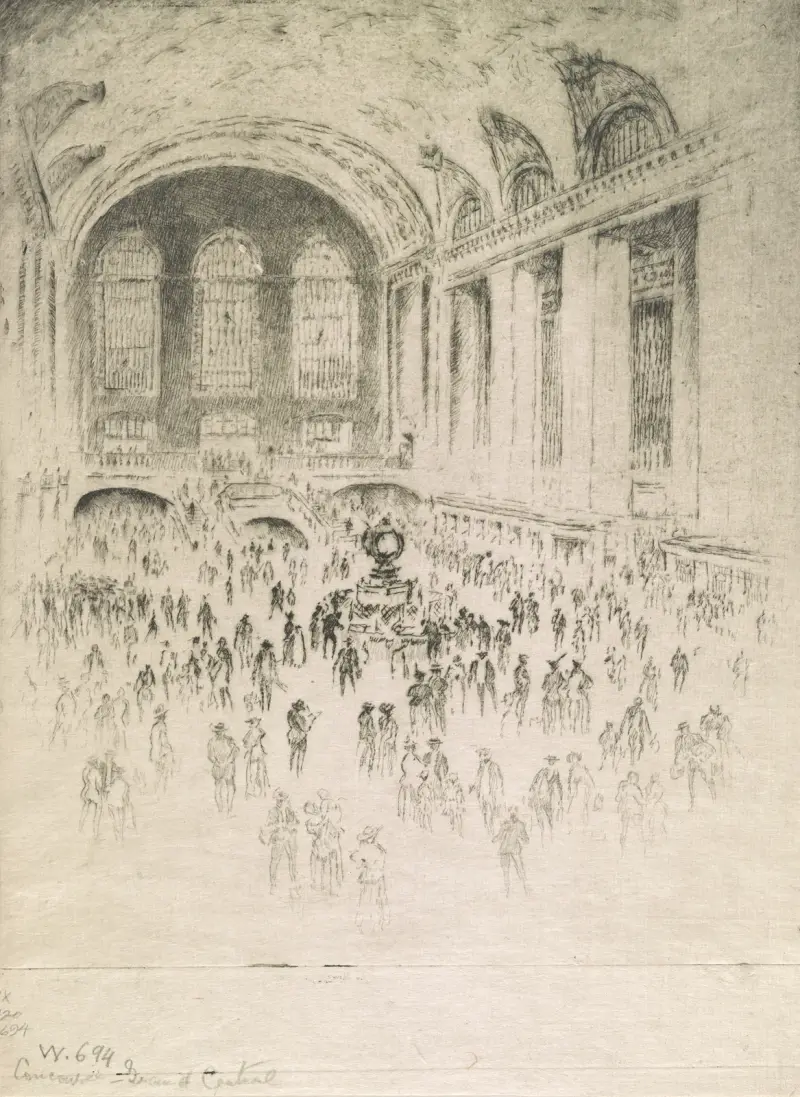 Concourse, Grand Central von Joseph Pennell