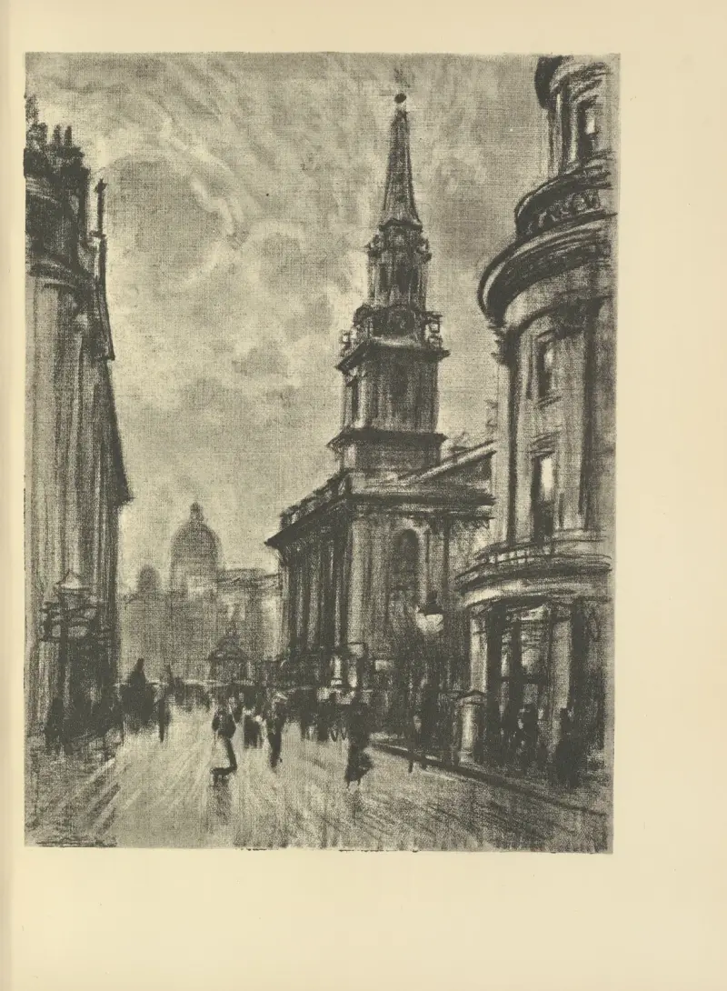 Duncannon Street, from Charing Cross av Joseph Pennell