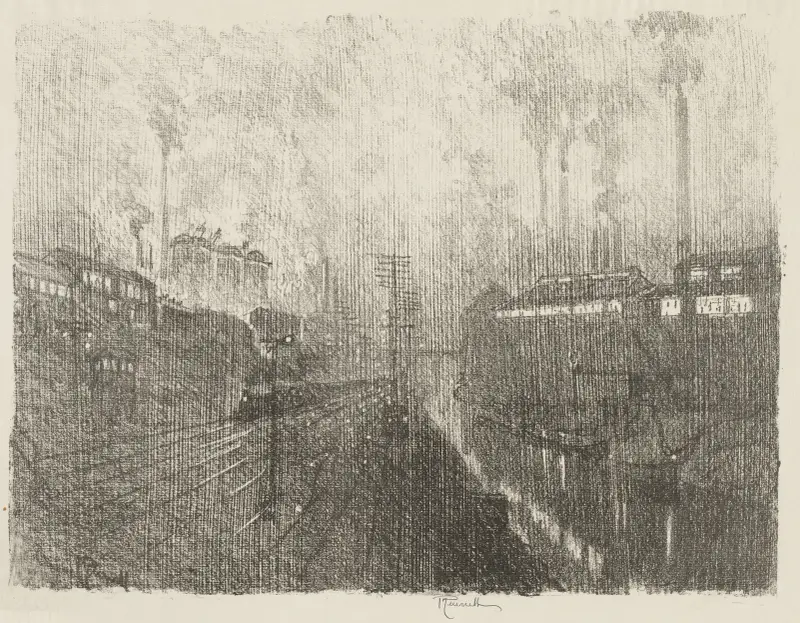 Evening in the Munitions Country av Joseph Pennell