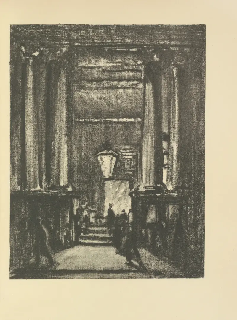 Exeter Hall av Joseph Pennell