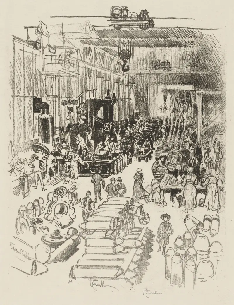 Granaten fertigstellen von Joseph Pennell