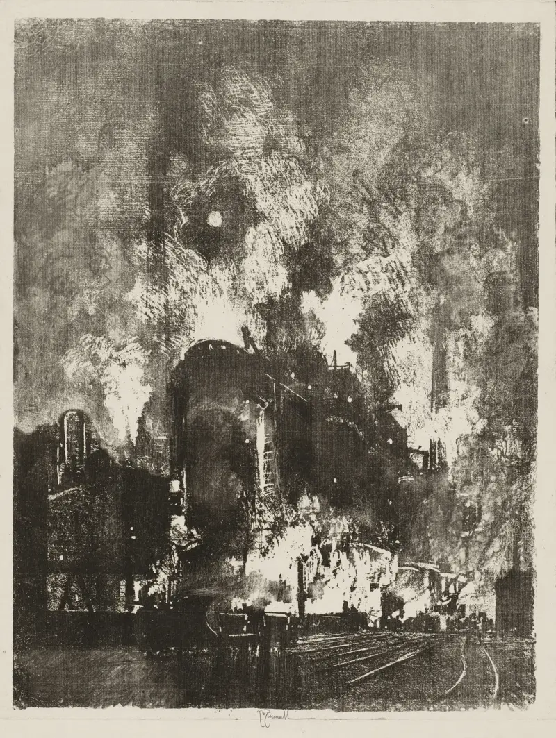 Furnaces at Night av Joseph Pennell