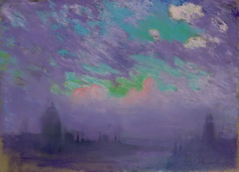Green, blue and purple av Joseph Pennell