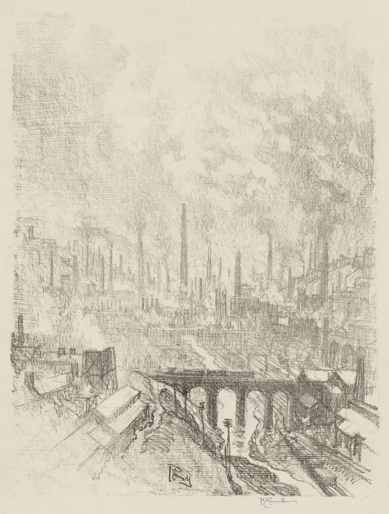 Munitions City, No. 1 av Joseph Pennell