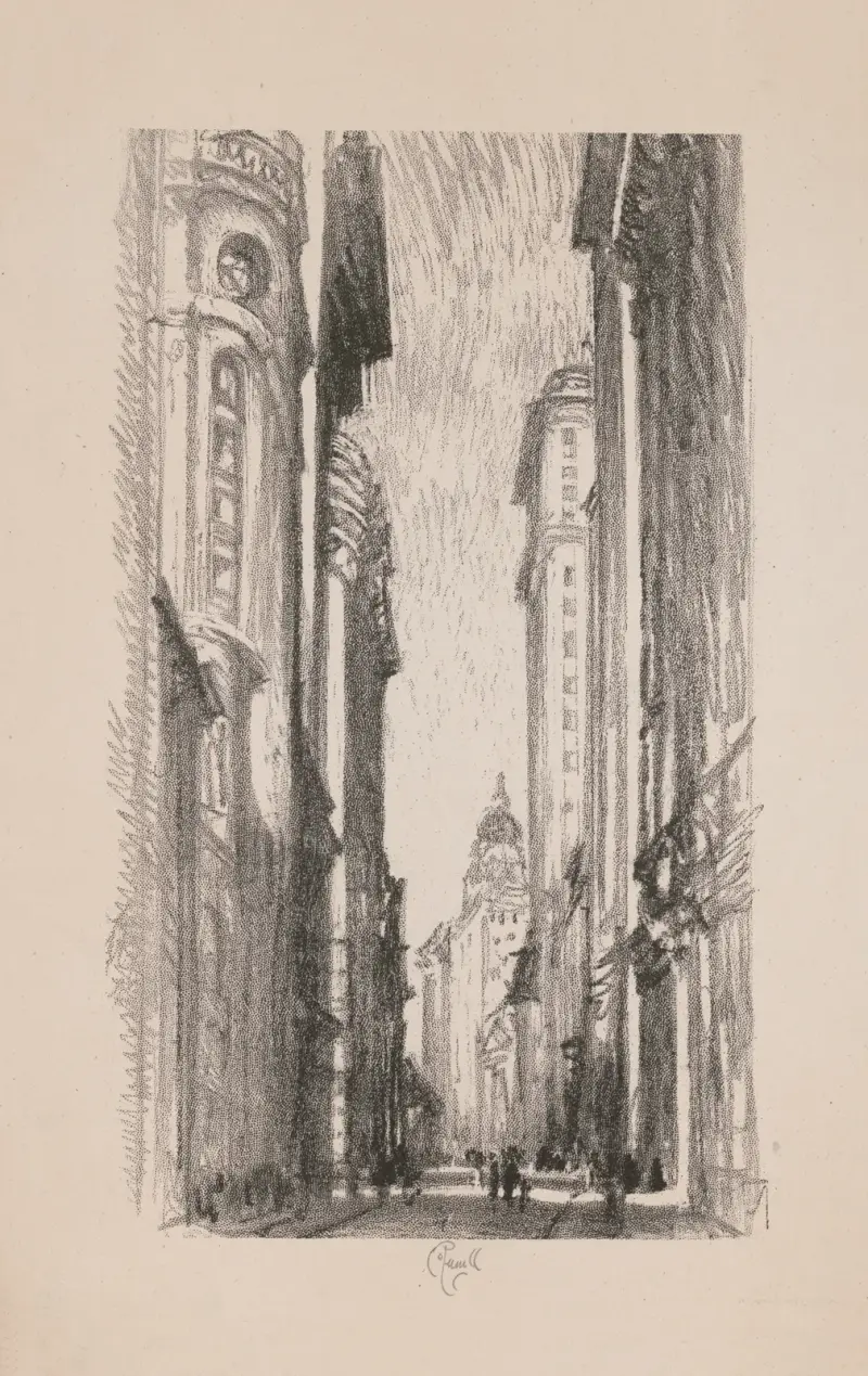Nassau Street av Joseph Pennell