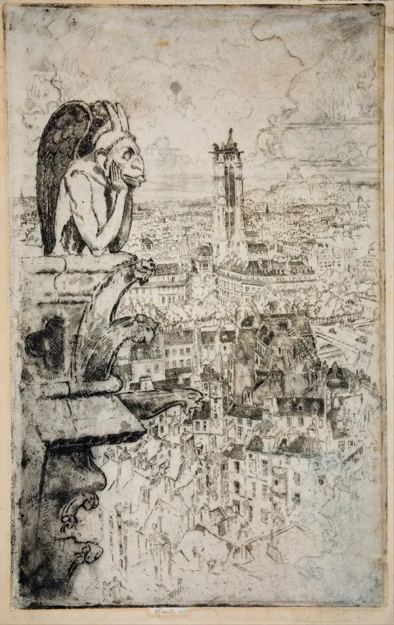 Paris från Notre-Dame av Joseph Pennell