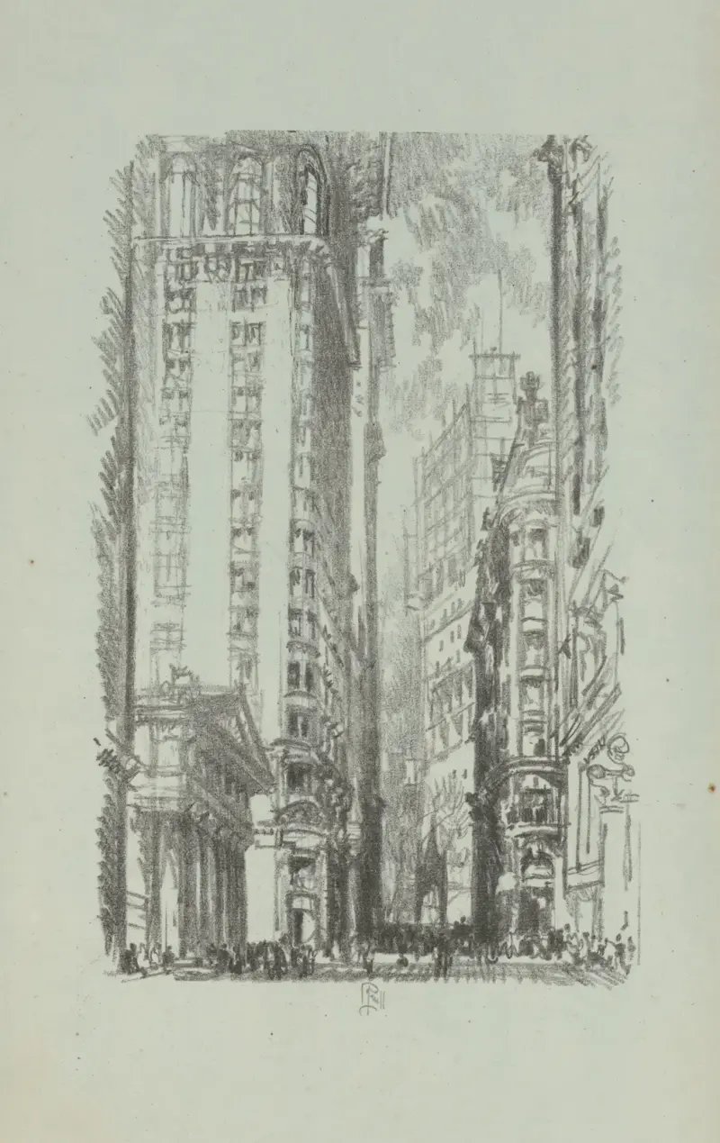 Pine Street von Joseph Pennell